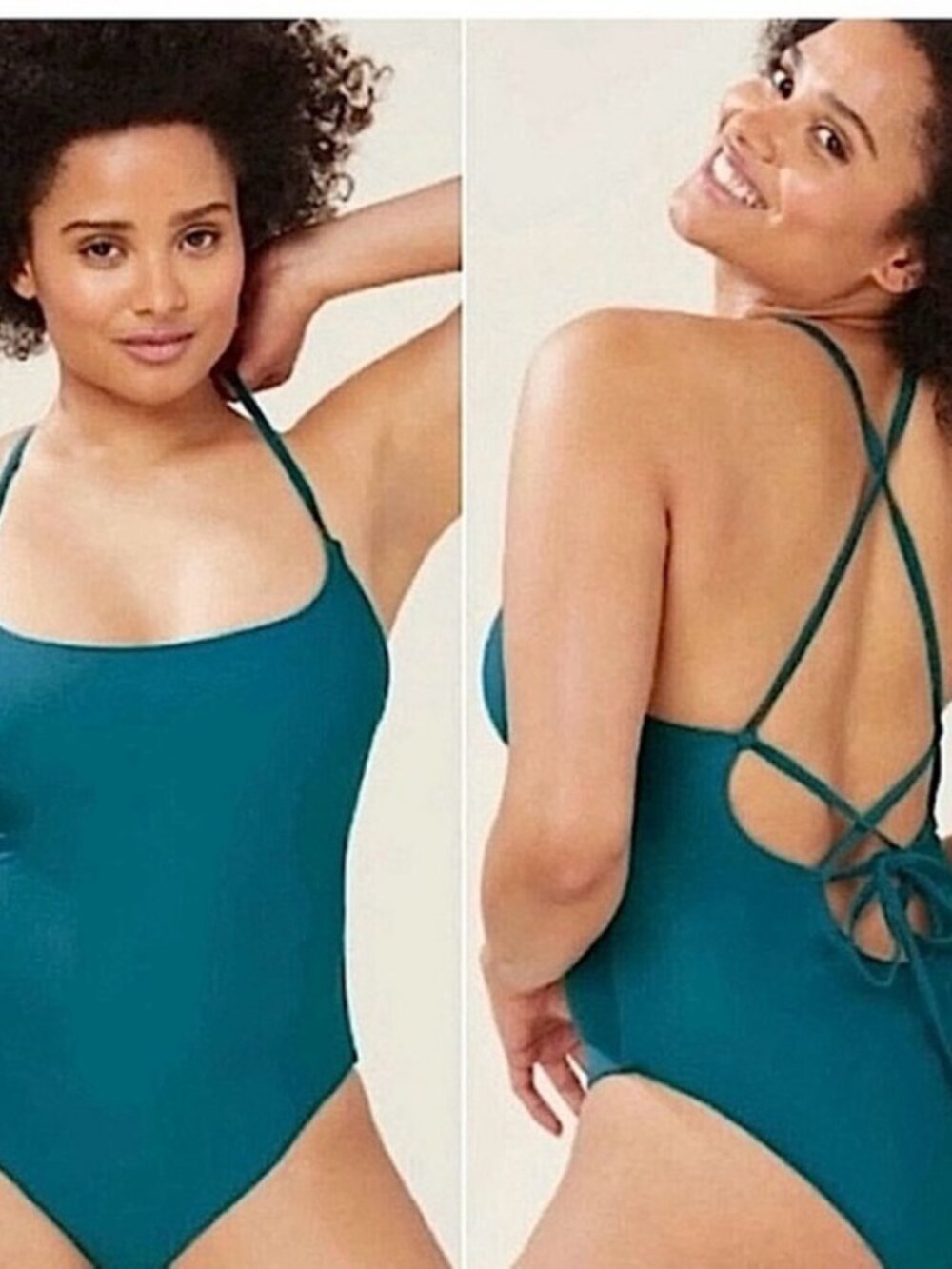 Andie Fiji One-Piece Swimsuit in Azur with Crisscross Straps